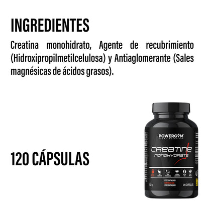 Creatina Powergym 120 Cápsulas