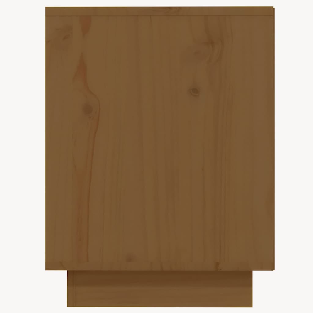 Armario Zapatero Madera Maciza De Pino Marrón Miel 110x34x45 Cm / Vetonek_0