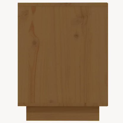 Armario Zapatero Madera Maciza De Pino Marrón Miel 110x34x45 Cm / Vetonek_0