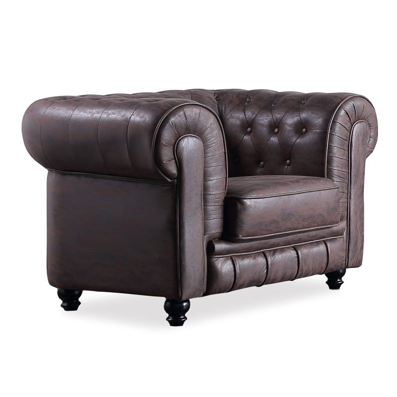 Sillón Chester Tejido Tapizado, Marrón, 115 X 75 X 84cm_0