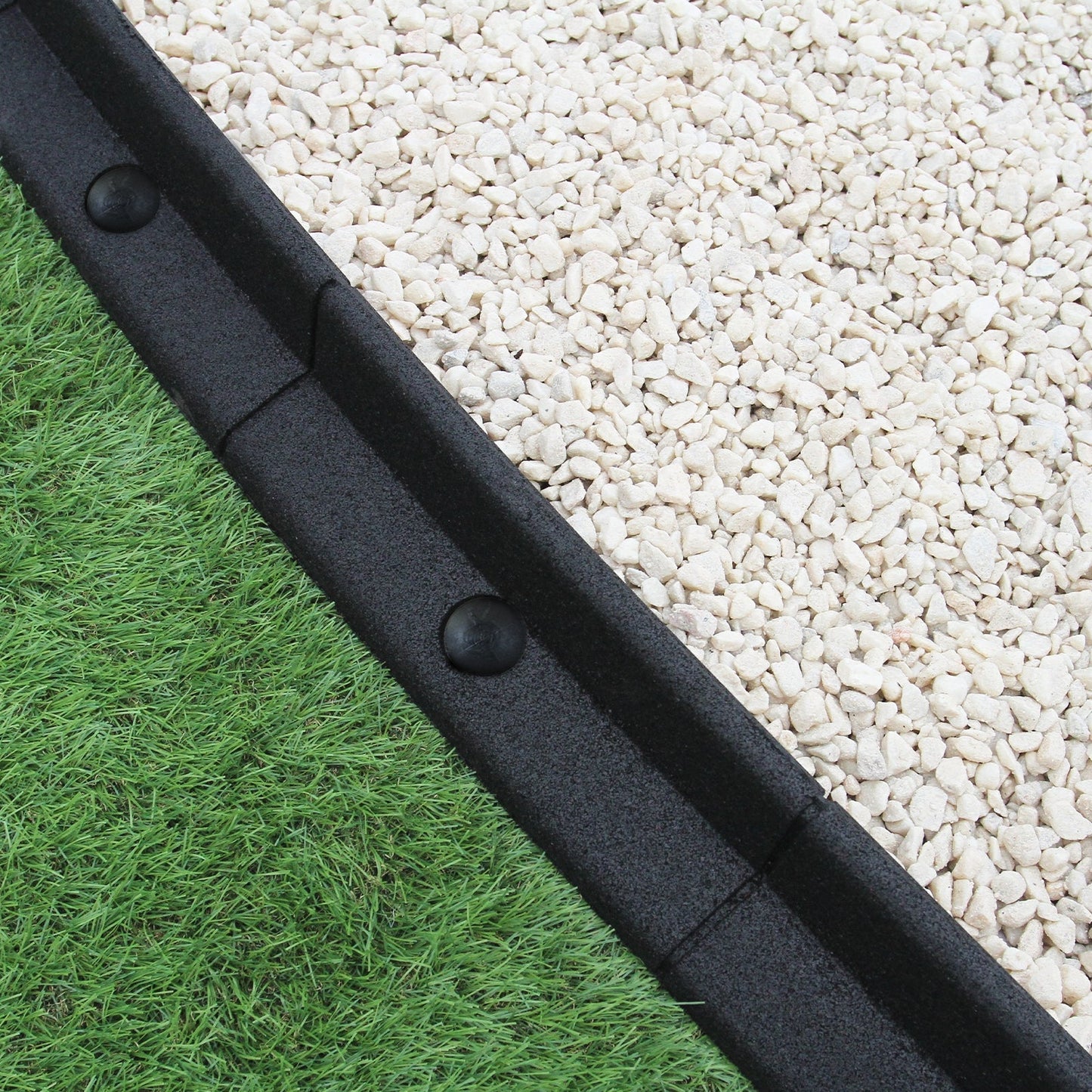 Bordes De Césped Negro Flexibles Jardín Bordes De Césped Paquete De 4 X 1.2m_1