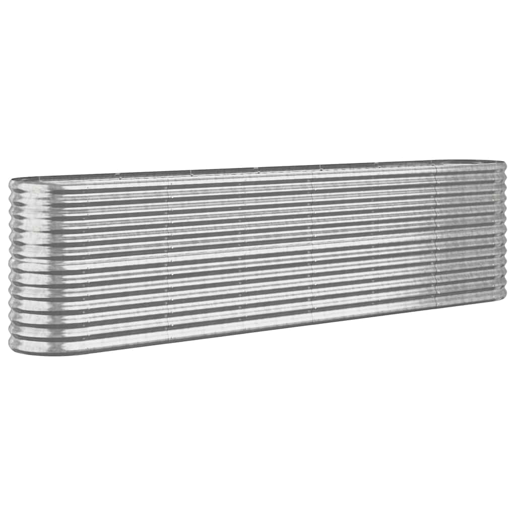 Jardinera Arriate Acero Galvanizado Plata 260x40x68 Cm_0