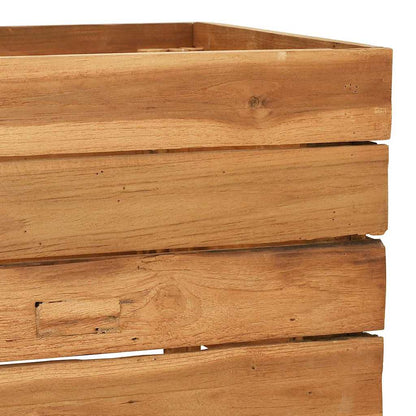 Arriate Elevado Madera De Teca Reciclada Y Acero 150x40x38 Cm_5