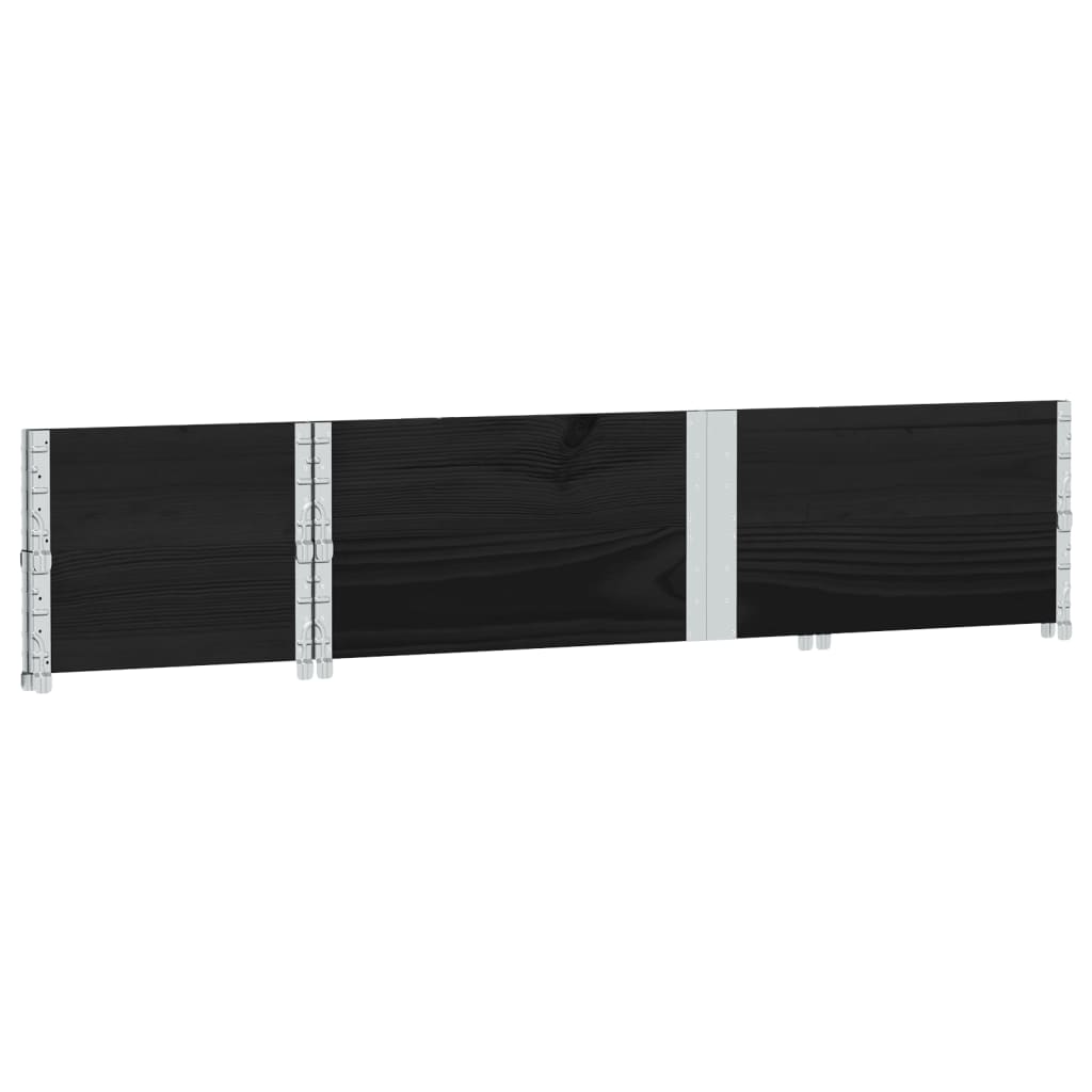 Jardinera De Madera Maciza De Pino Negro 150x50 Cm_5