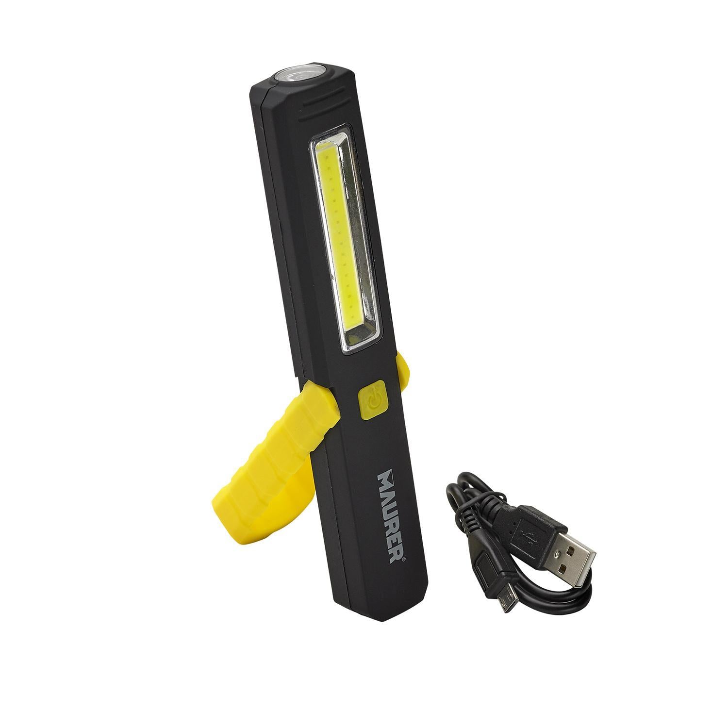 Linterna Led Multifunción Tipo Boligrafo Recargable (900 Mah) 200 Lumenes Con Iman, Gancho Y Soporte Ajustable.