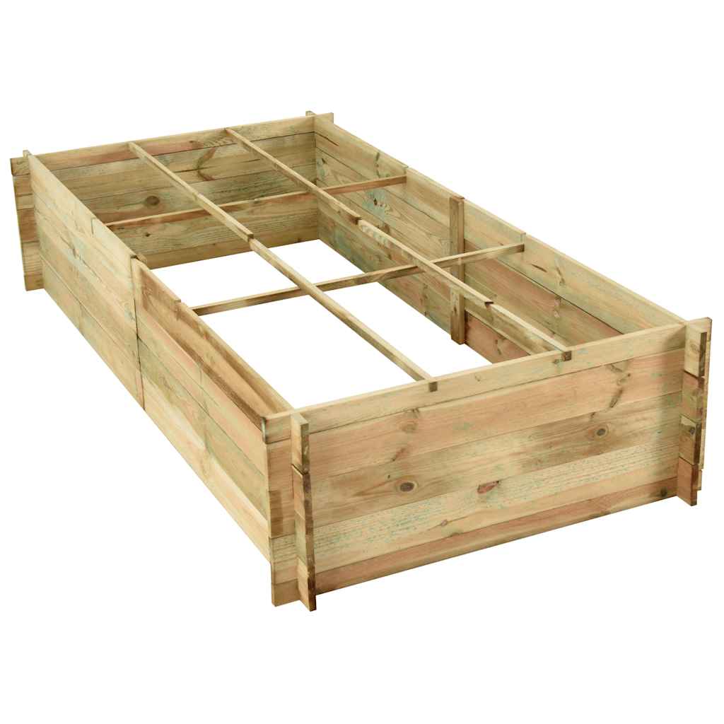 Jardinera Para Verduras Madera Pino Impregnada 197x100x40cm_3