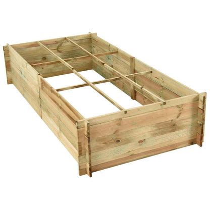 Jardinera Para Verduras Madera Pino Impregnada 197x100x40cm_3