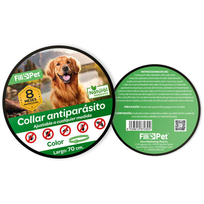 Collar Antiparasitos Para Perro Gris_2
