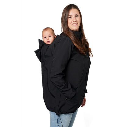 Momawo 4 em 1 Baby Carrier Coat Preto Kangura Tamanho M