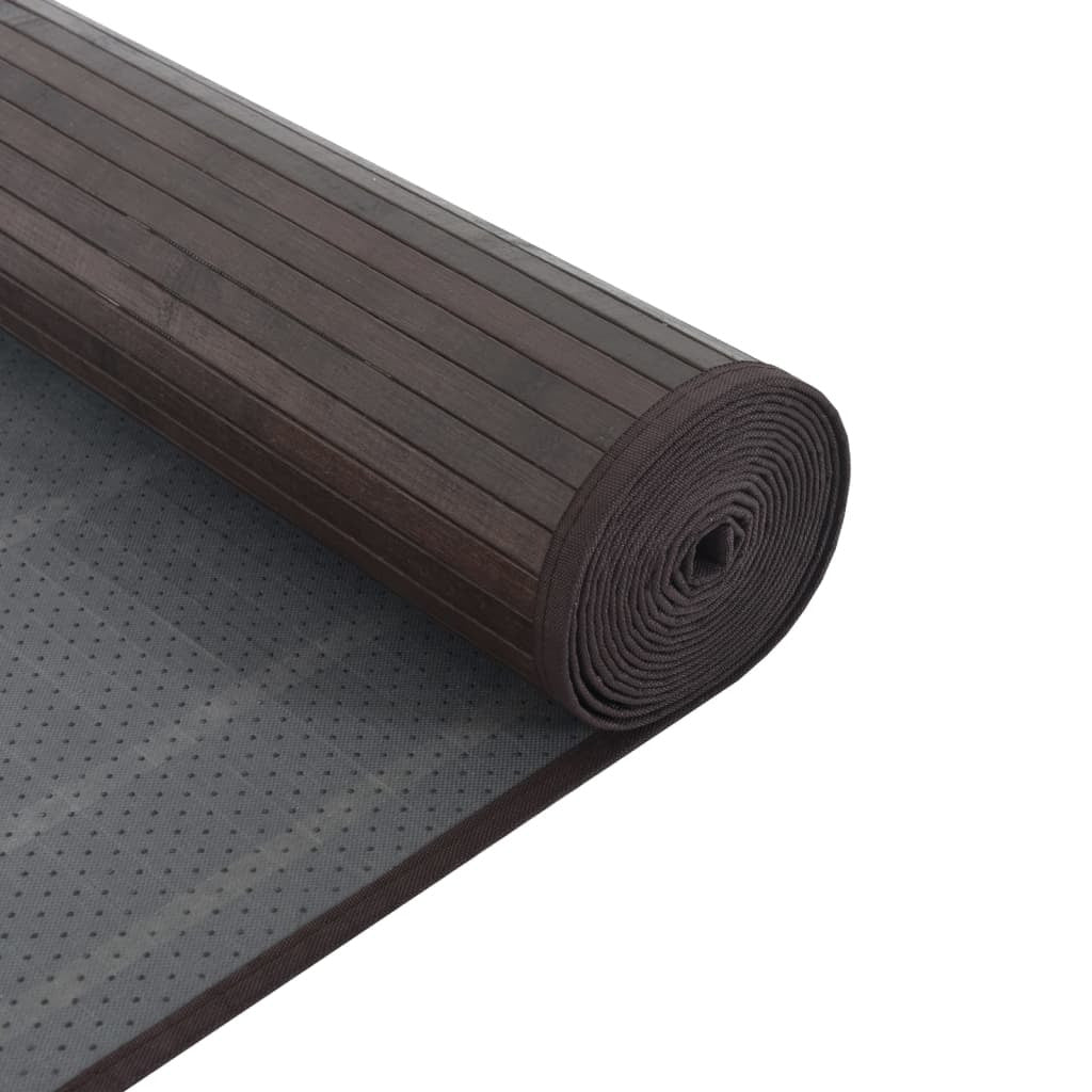 Vidaxl Alfombra Rectangular Bambú Marrón Oscuro 60x300 Cm_4