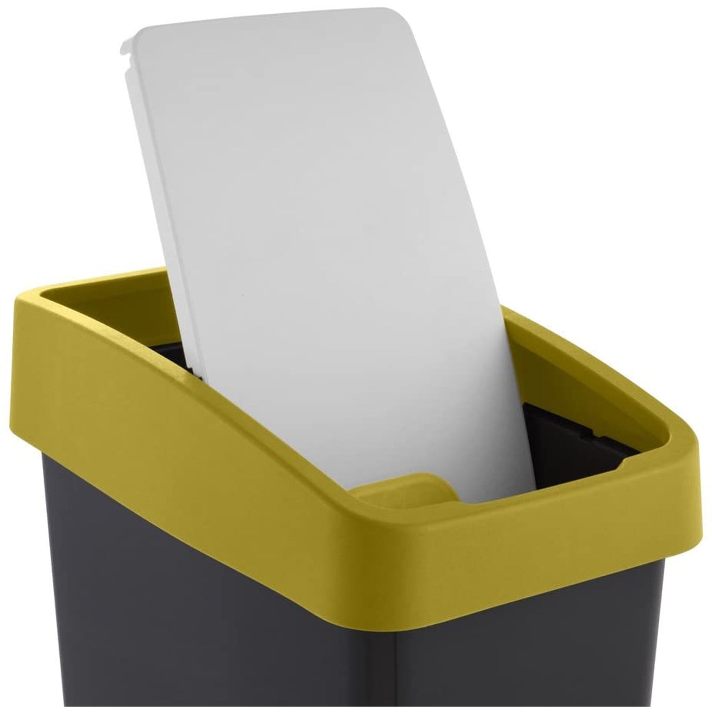 Cubo De La Basura Premium Con Tapa Abatible, Tacto Suave, 10 L, Magne, Amarillo_3