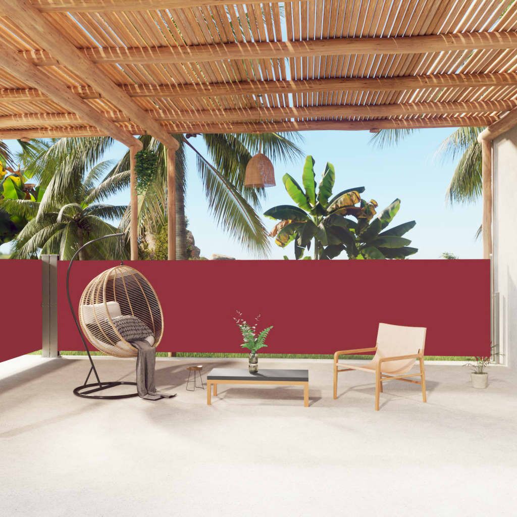 Vidaxl Toldo Lateral Retráctil Rojo 140x1000 Cm_1