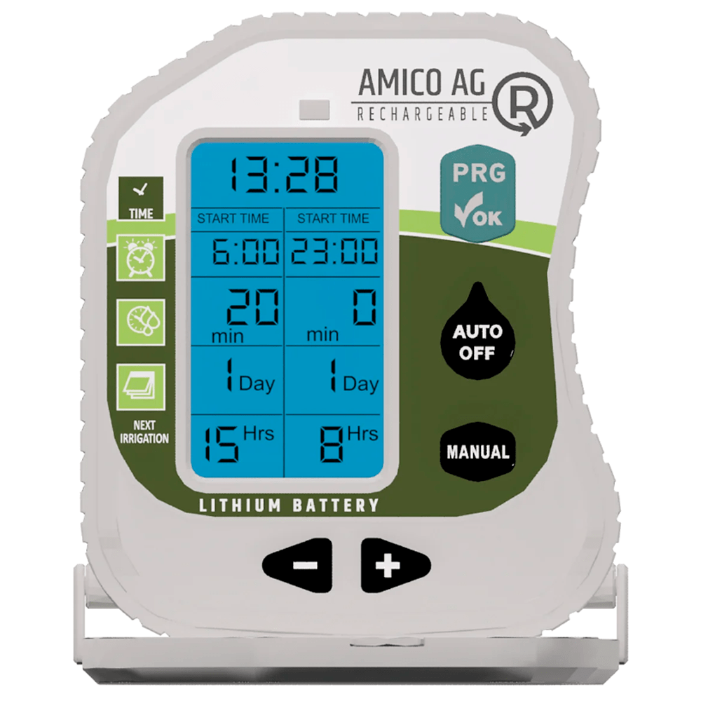Programador De Riego A Pilas Rain Amico Ag R. Adecuado Para Pequeños Huertos E Invernaderos - 2 Zonas_0