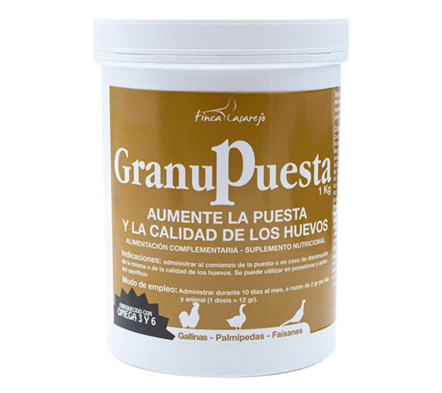 Granupuesta (1Kg) - Apoyo nutricional durante la época de puesta - Mejora la cáscara - Pienso complementario granulado_0