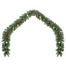 Vidaxl Grinalda de Natal decorada com bolas e luzes LED 5 M