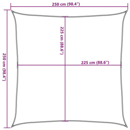 Vidaxl Toldo De Vela Naranja Hdpe 160 G/m² 2,5x2,5 M_2