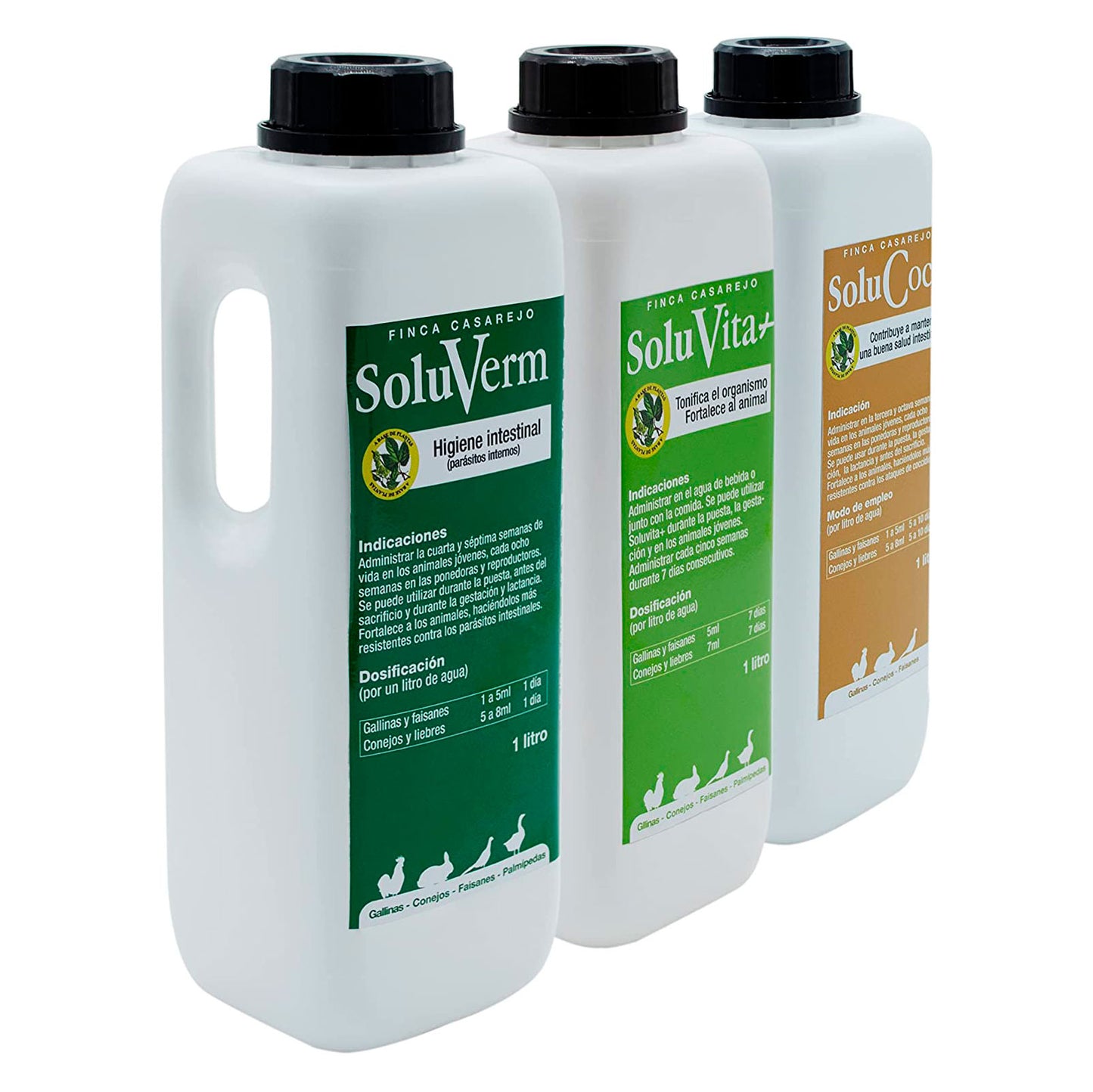 Pack - Previene Coccidios Y Vermes En Gallinas, Faisanes, Conejos - Vitaminas Naturales Para Animales - 250ml_0