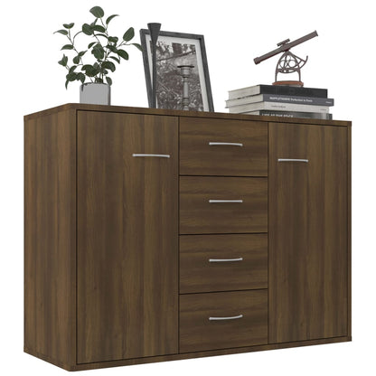 Aparador Madera Contrachapada Roble Marrón 88x30x65 Cm / Vetonek_1