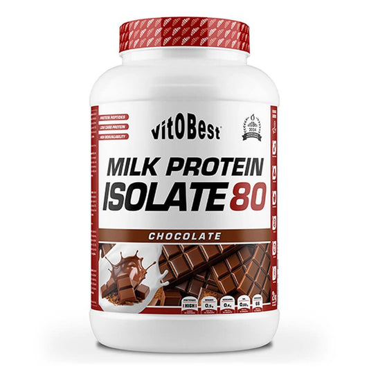 Milk Protein Isolate 80 - 2kg - Chocolate - Proteína De Aislado De Suero Isolate - Vitobest_0