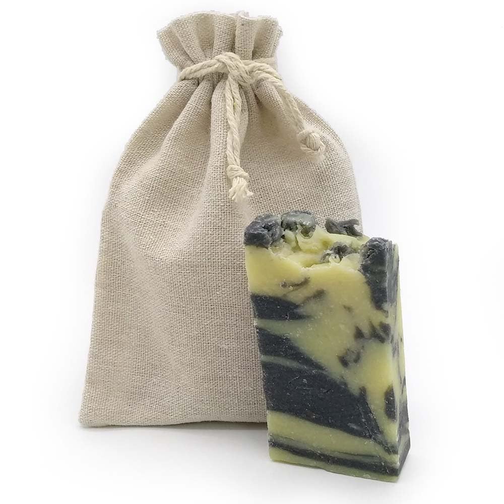 Jabón Natural Lodos Marinos 90g En Bolsa Regalo De Yute - Piel Mixta. Regula La Grasa - Evita El Acné - Elimina Toxinas_1