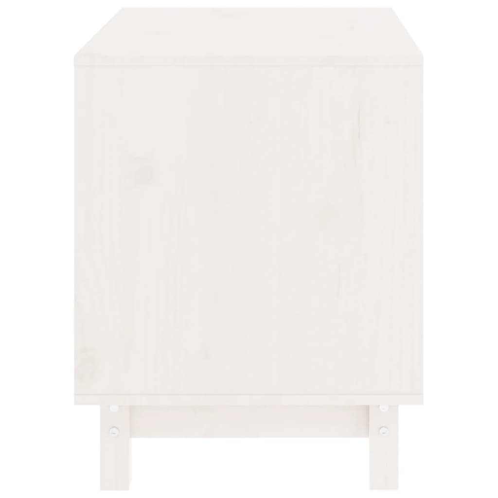 Caseta Para Perros Madera Maciza De Pino Blanco 60x45x57 Cm_4