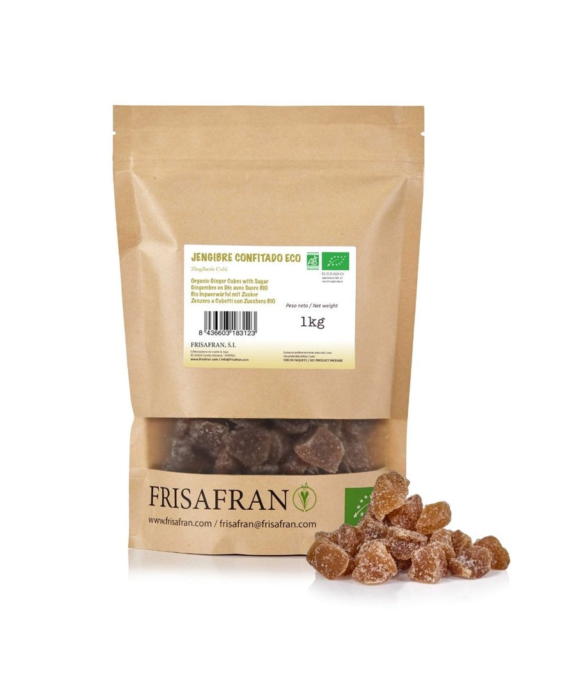 Jengibre En Dados Con Azúcar Eco | Calidad | Frisafran 200 G_2