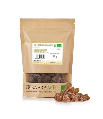 Jengibre En Dados Con Azúcar Eco | Calidad | Frisafran 200 G_2