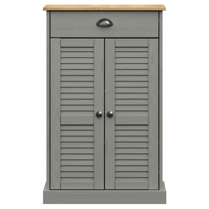 Zapatero Vigo Madera Maciza De Pino Gris 60x35x96 Cm / Vetonek_4