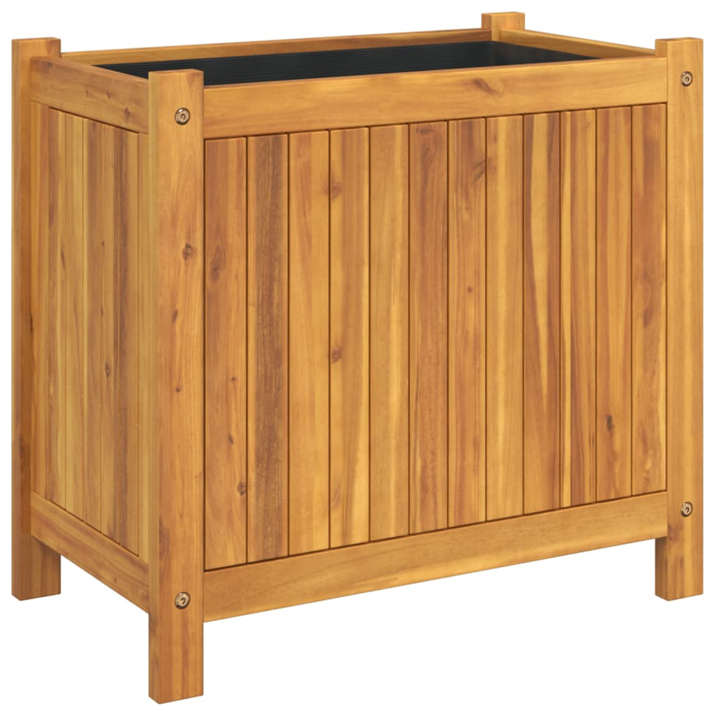 Jardinera Con Forro Madera Maciza De Acacia 54x31x50 Cm_0