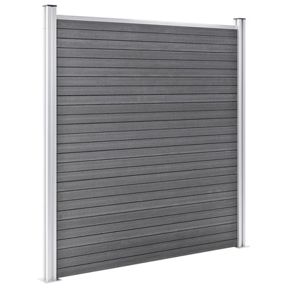 Valla De Jardín De Wpc Gris 1737x186 Cm / Vetonek_5