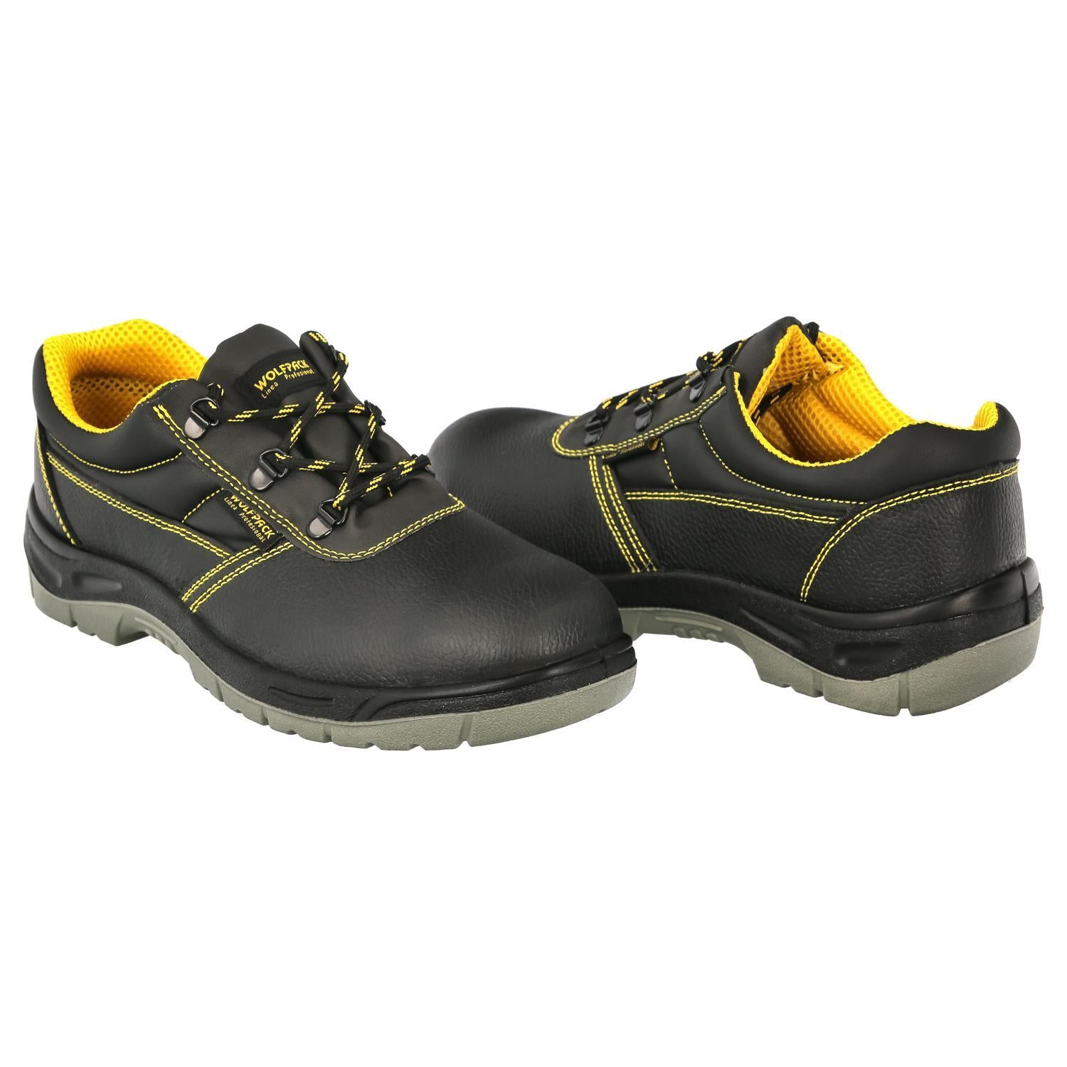 Zapatos Seguridad S3 Piel Negra Wolfpack  Nº 38 Vestuario Laboral,calzado Seguridad, Botas Trabajo. (par)_0