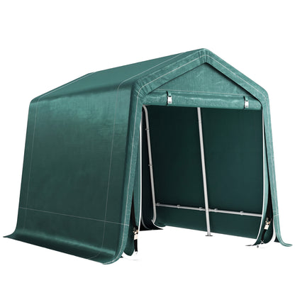 Outsunny Carpa De Jardín Exterior 2,4x2x2 M Con 2 Puertas Con Cremallera Verde_0