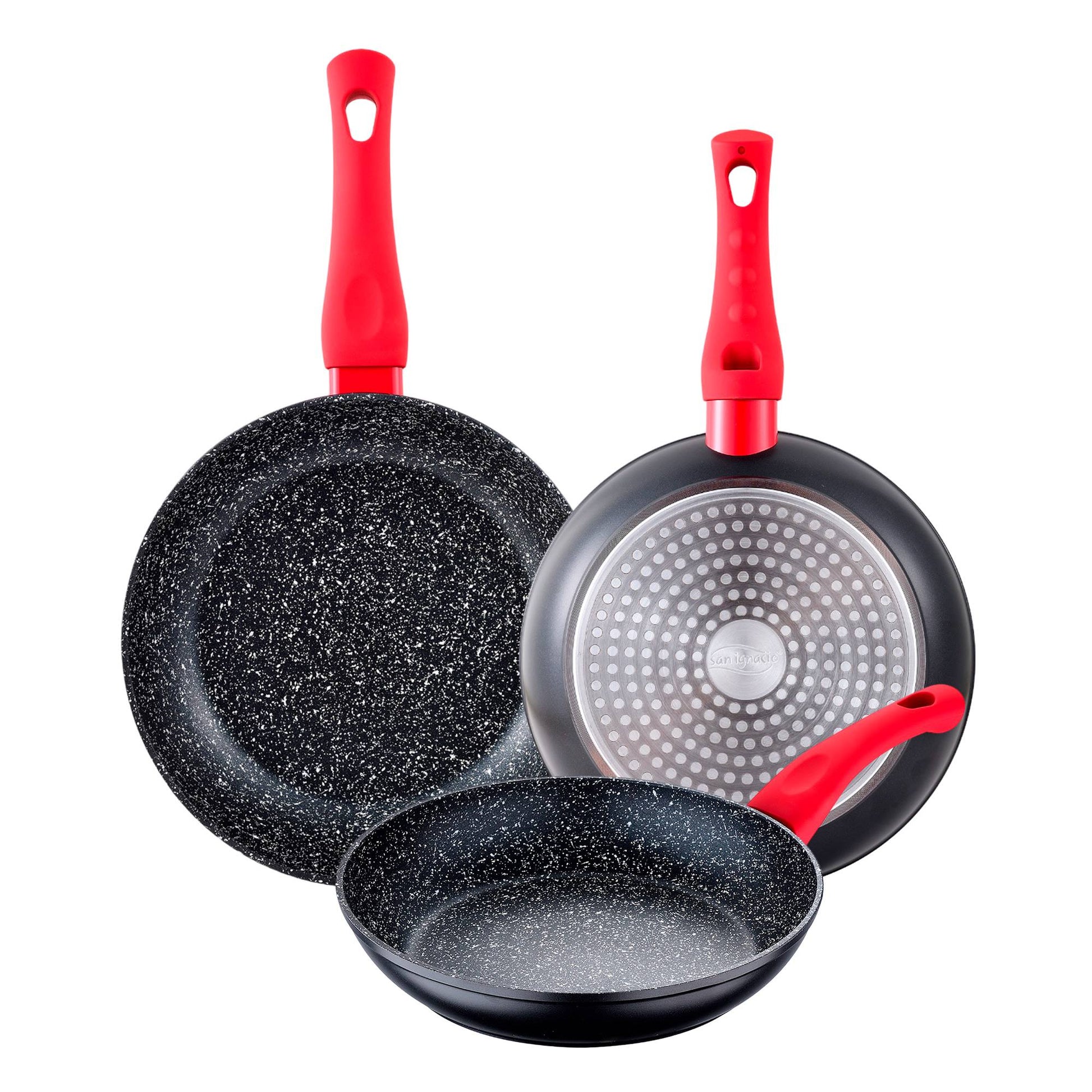 San Ignacio - Set 3pc Sarten, Con Revestimiento Antiadherente (24, 26, 28) Aluminio Forjado Induccion Energy_0
