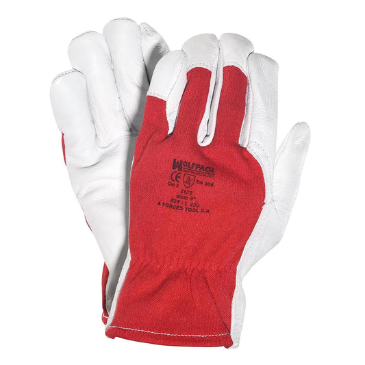 Guantes Piel / Lona Con Colgador 8 (par)