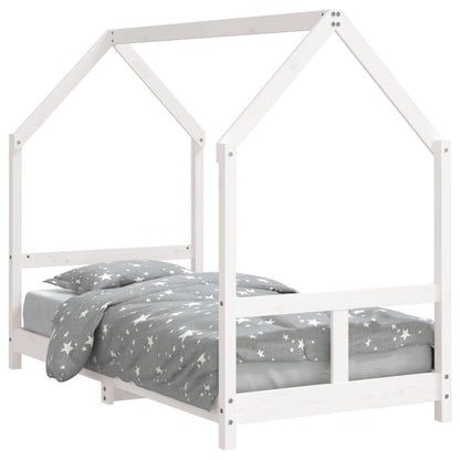 Vidaxl Estructura De Cama Para Niños Madera De Pino Blanco 80x160 Cm_0