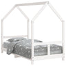 Vidaxl Estrado de cama para crianças em madeira de pinho branco 80x160 Cm