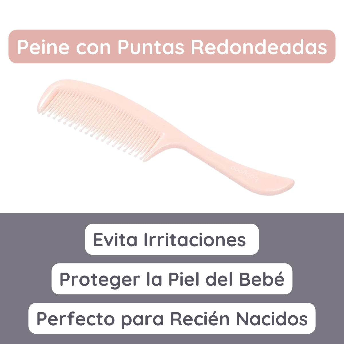 Babyono Set Cepillo Y Peine Con Cerdas Naturales Extra Suaves | Peina Sin Tirones Y Cuida Su Cabecita Desde El Primer_3