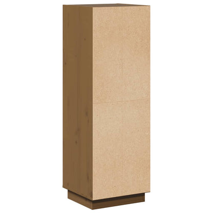 Aparador Alto De Madera Maciza De Pino Marrón Miel 37x34x110 Cm / Vetonek_0