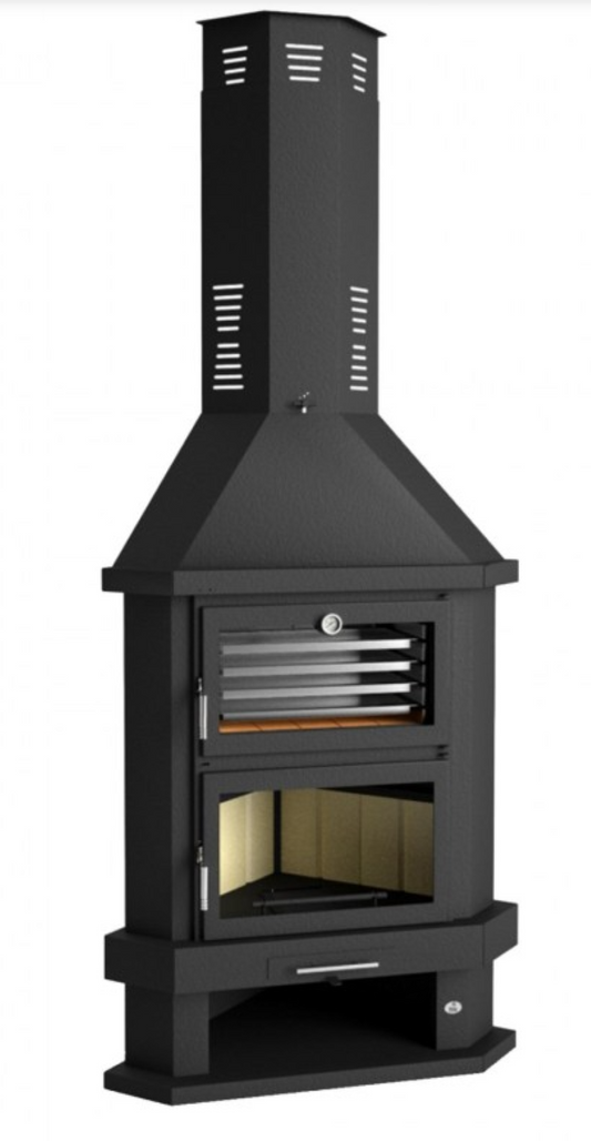 BRICOSOL Chimenea Leña Rincón con Horno FM Modelo C-200-RH_0