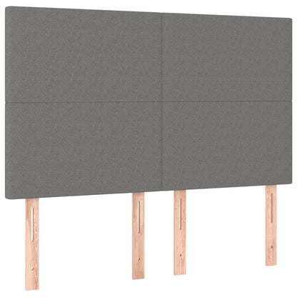 Estructura De Cama Con Cabecero De Tela Gris Oscuro 140x200 Cm / Vetonek_3