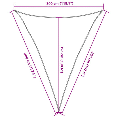 Vidaxl Toldo De Vela Hdpe Color Crema 160 G/m² 3x4x4 M_2