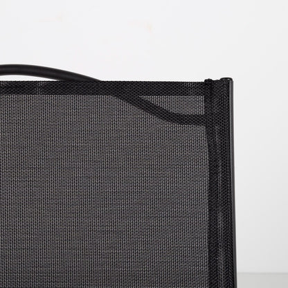 Silla Plegable Jardín Tejido Reforzado Negra Aktive_5