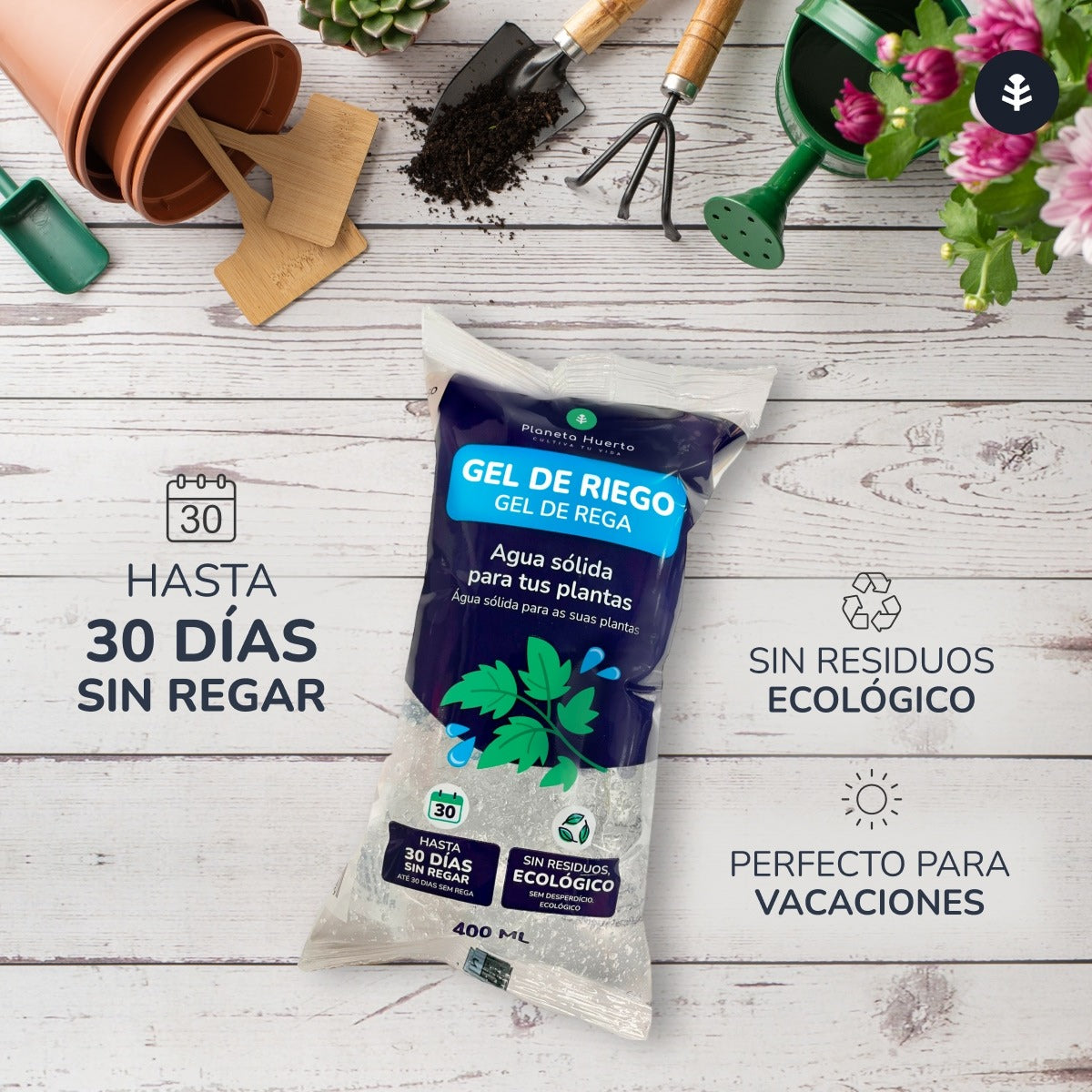Embalagem de 12 Gel de Irrigação Planeta Huerto 400 ml