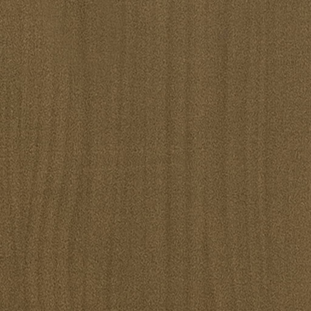 Mesita De Noche Madera Maciza De Pino Marrón Miel 40x31x40 Cm_4