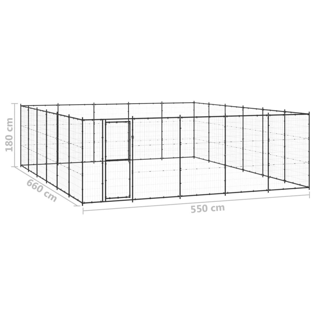 Vidaxl Perrera De Exterior De Acero 36,3 M²_2