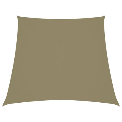Vidaxl Toldo De Vela Trapezoidal De Tela Oxford Beige 3/5x4 M_0