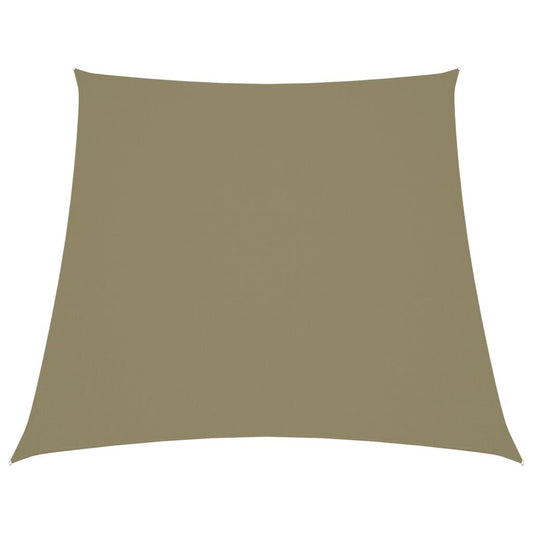 Vidaxl Toldo De Vela Trapezoidal De Tela Oxford Beige 3/5x4 M_0