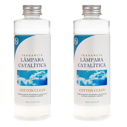 Pack 2x Fragancia Para Lámpara Catalítica 200ml: Aroma Cotton Clean - Disfruta De Tu Aroma Favorito Durante Más Tiempo_0