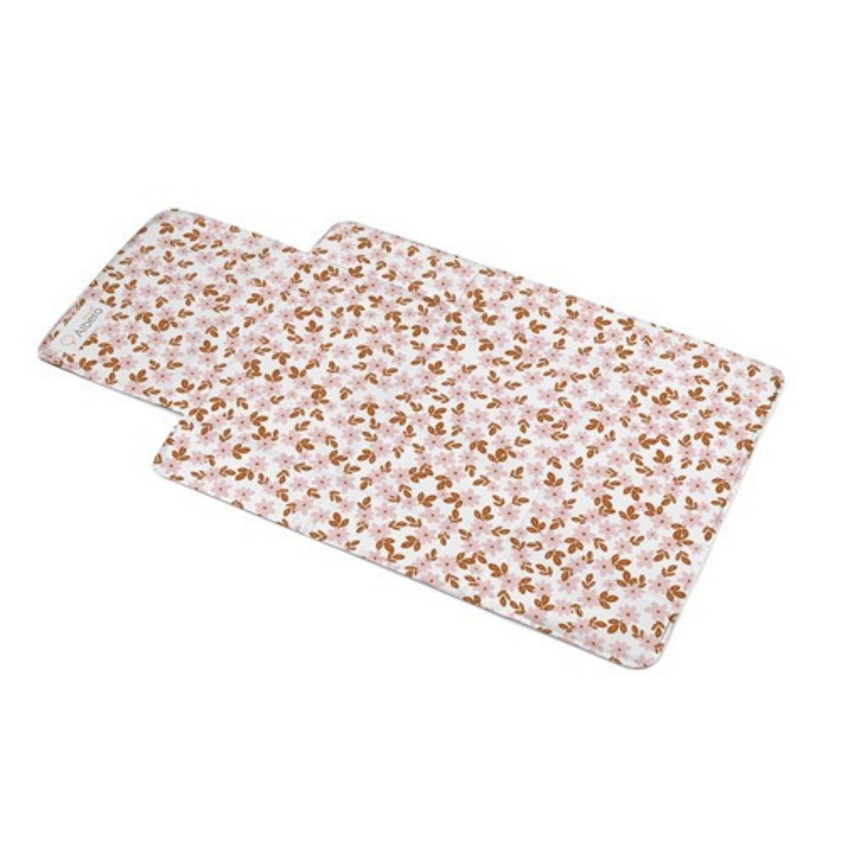 Cambiador Plegable De Viaje Plastificado Retro Flower_0