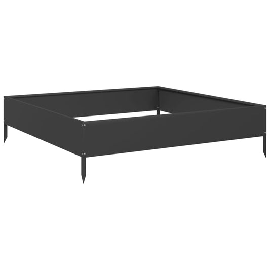 Arriate De Acero Negro 100x100x26 Cm_0